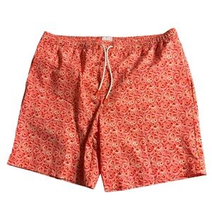NEW Swims mens size XXL lined‎ orange/white swim trunks